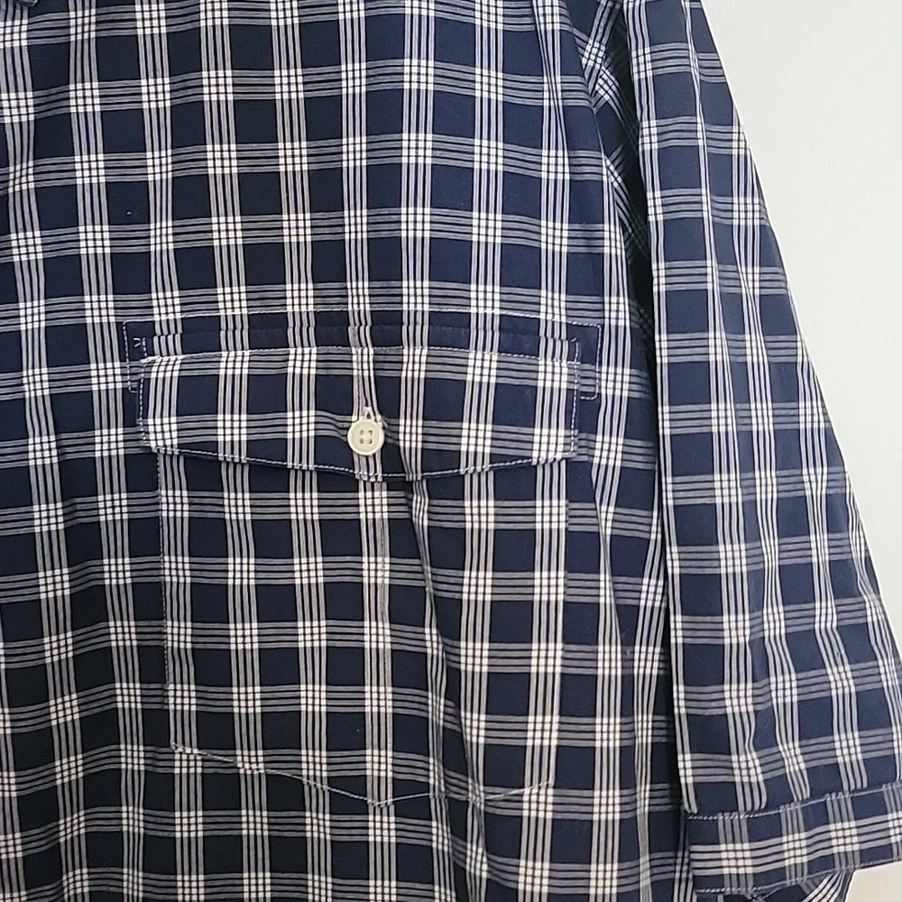 The Foundry Supply Co. Navy Plaid Button Down Shirt,NEW , SIZE 4 XLT - Picture 4 of 5